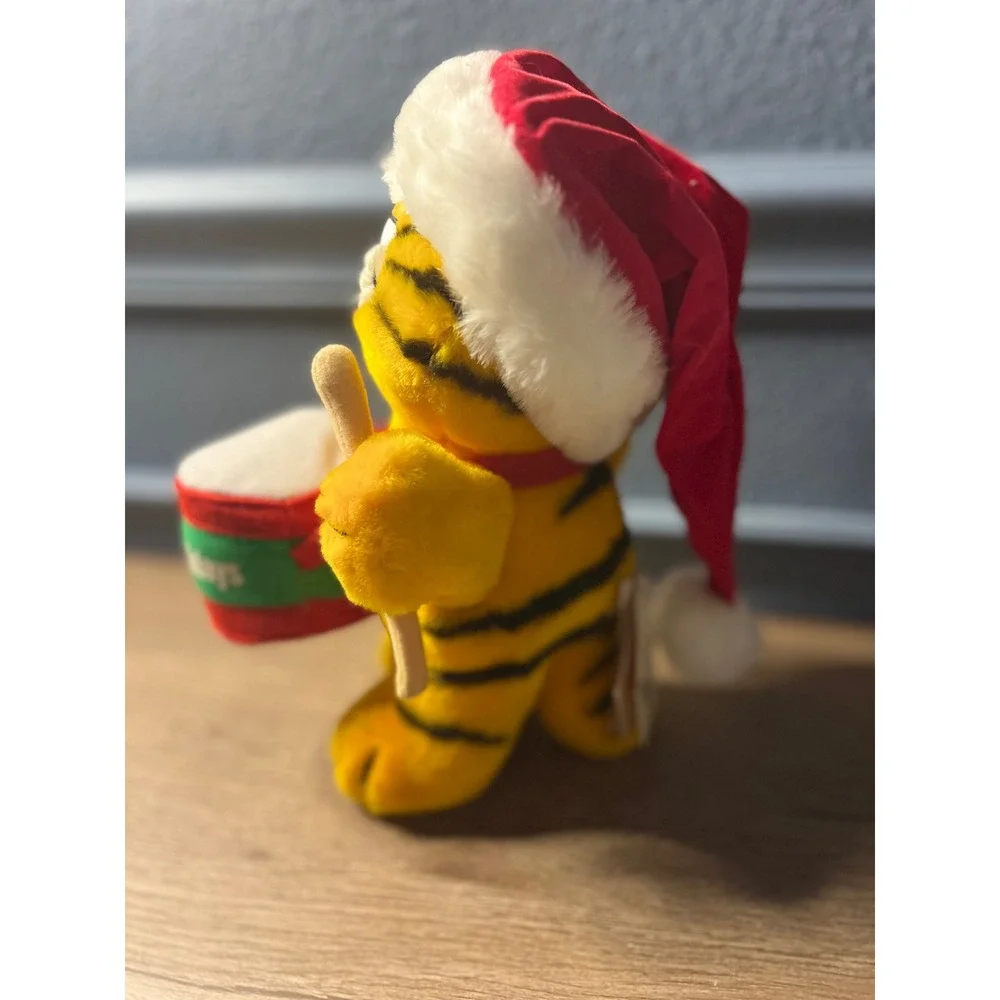 Vintage Garfield Christmas‎ Plush Drummer Santa Hat Happy Holidays 1978 Dakin